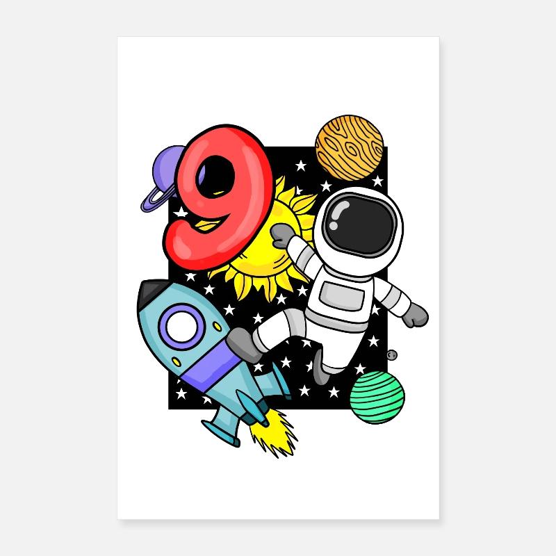 9 years old Young astronaut Poster 16" x 24" (40x60 cm)