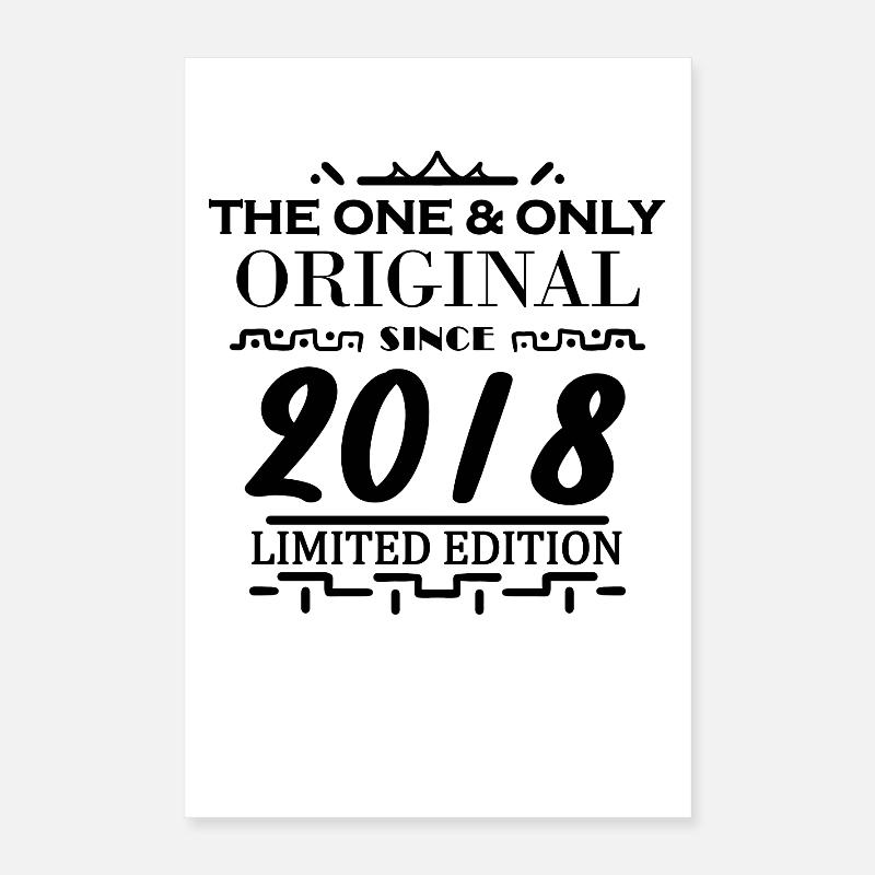 2018 - Année de construction 2018 - Millésime 2018 Poster 40 x 60 cm