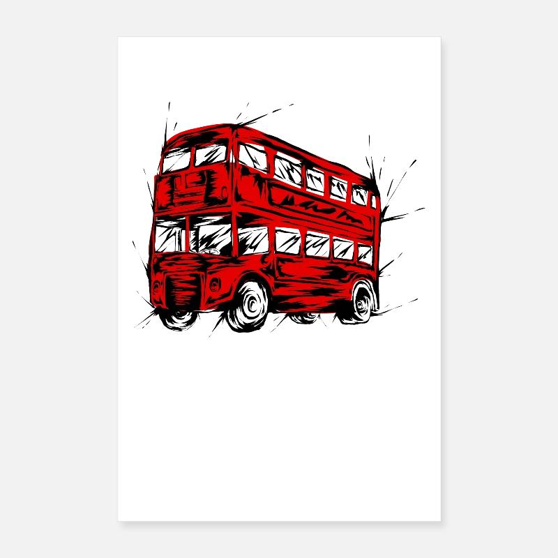 Bus de Londres Poster 40 x 60 cm