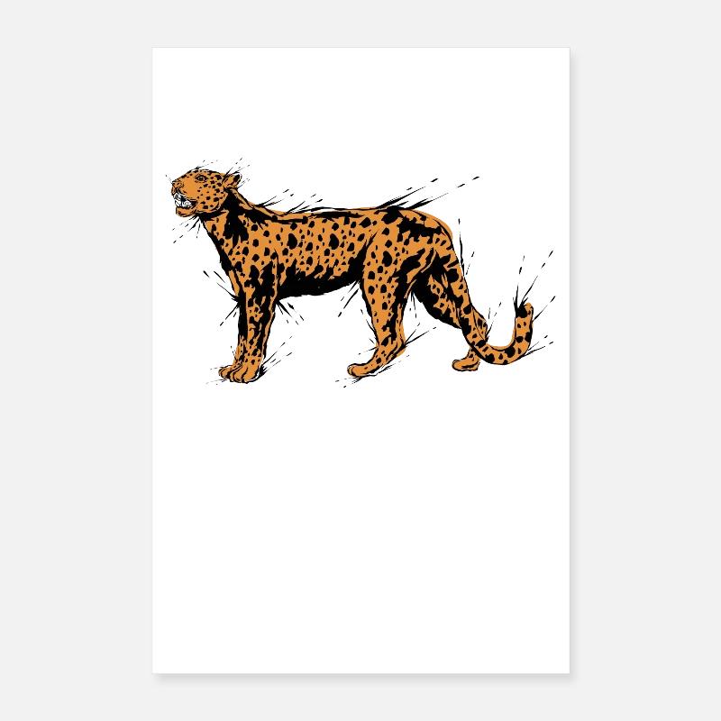 Cheetah Leopard Poster 16" x 24" (40x60 cm)