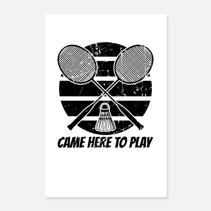 Playing badminton Poster 16" x 24" (40x60 cm)