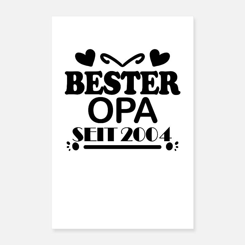 Bester Opa seit 2004 Poster 40x60 cm