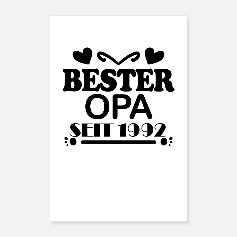 Bester Opa seit 1992 Poster 40x60 cm