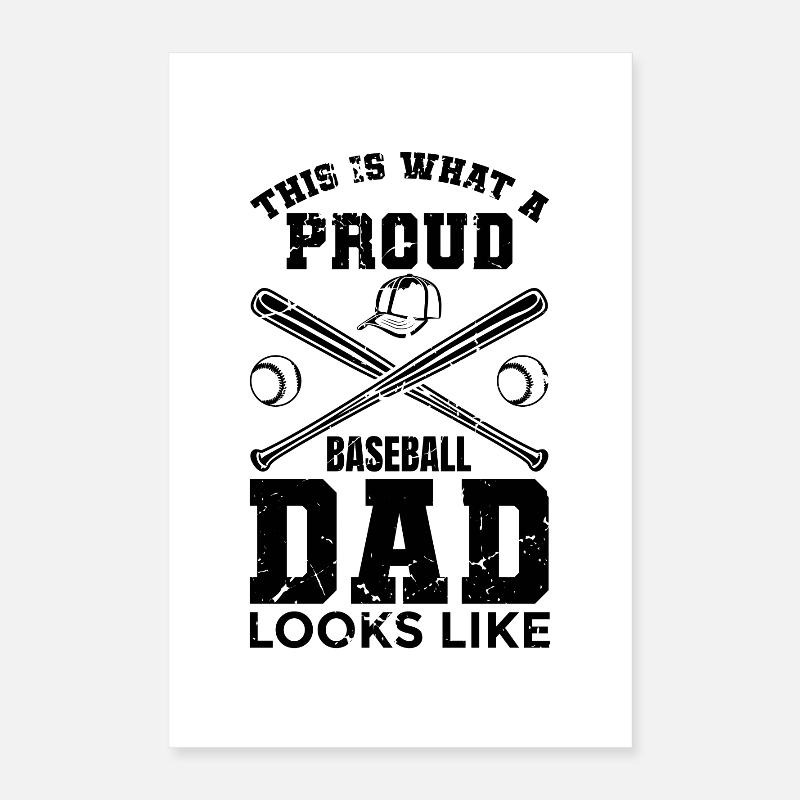 Père du baseball Poster 40 x 60 cm