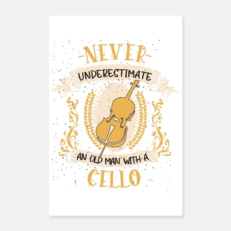 Cello Musician String Instrument Gift Poster 16" x 24" (40x60 cm)