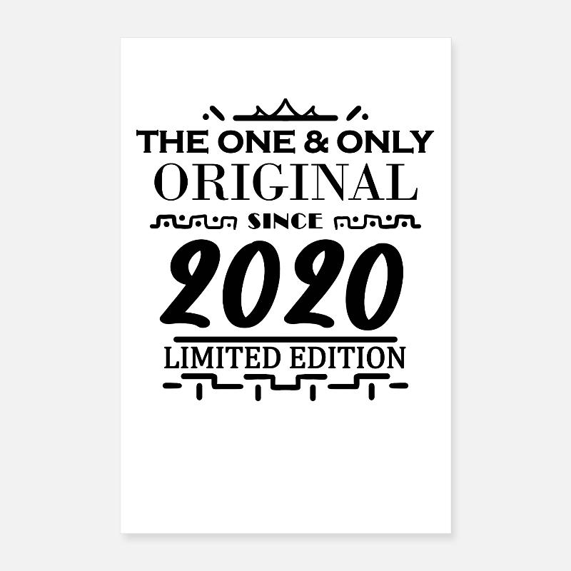 2020 - Année de construction 2020 Poster 40 x 60 cm