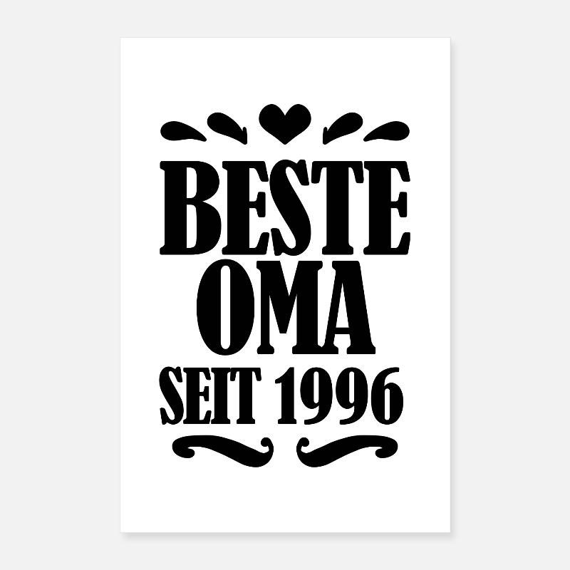 Beste Oma seit 1996 - Oma Geschenk Poster 40x60 cm