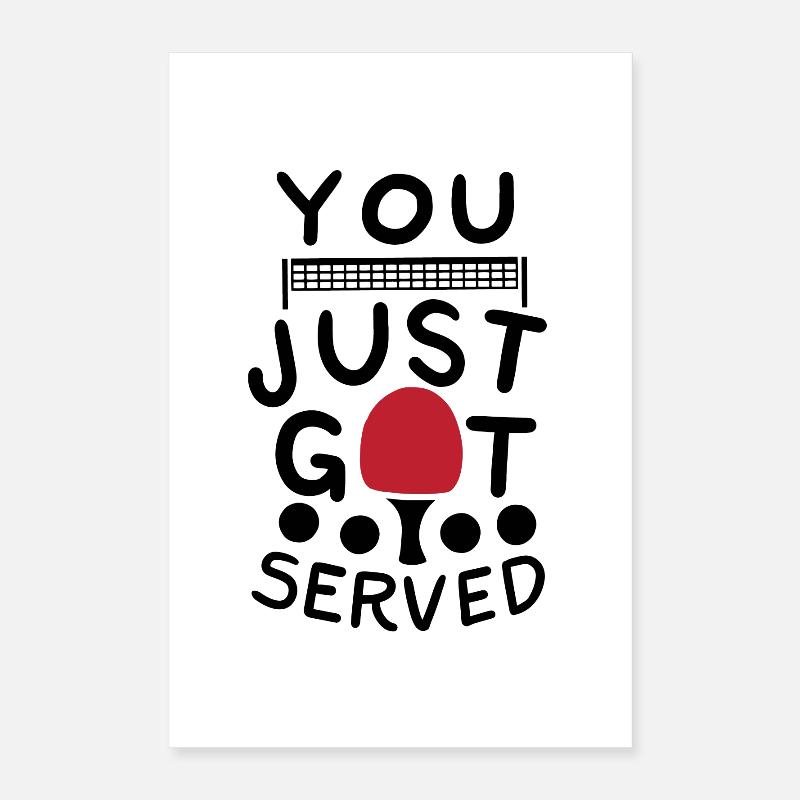 Ping Pong Spruch Poster 40x60 cm