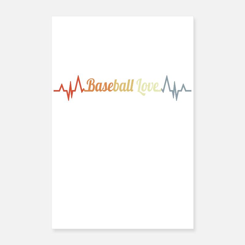 Ich liebe Baseball Poster 40x60 cm