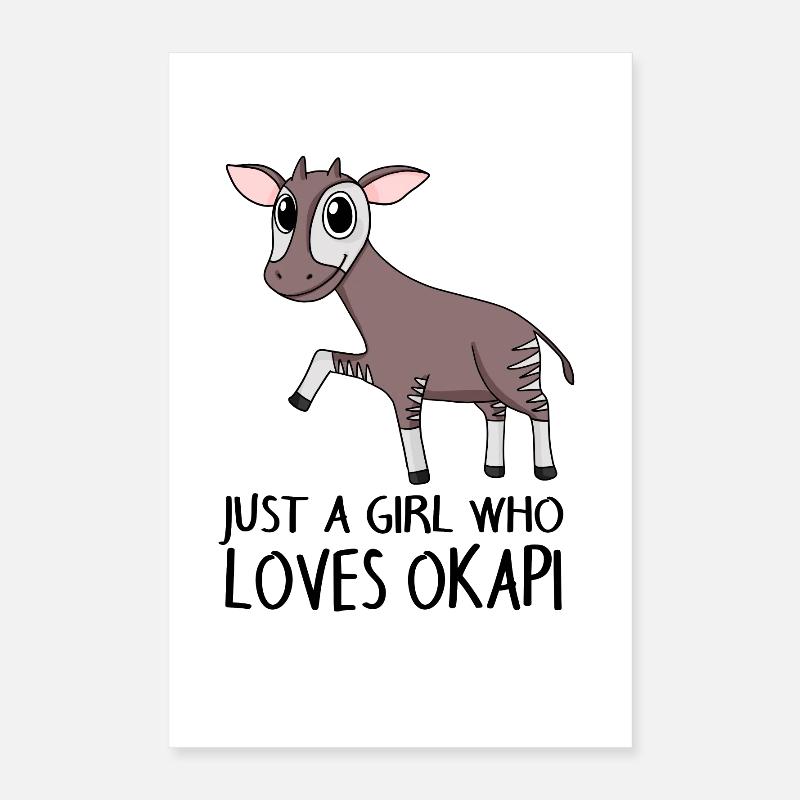 Okapi Mädchen Spruch Poster 40x60 cm