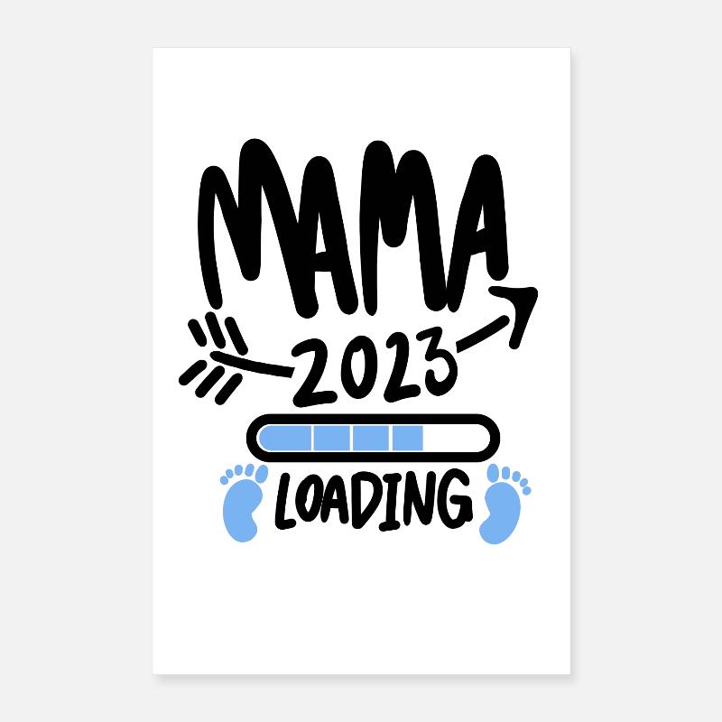Mama 2023 Mutter Schwangerschaft Geschenk Poster 40x60 cm