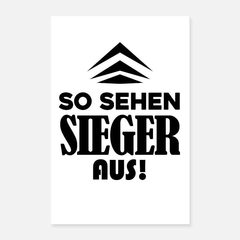 Sieger Erster Gewinner Geschenk Poster 40x60 cm