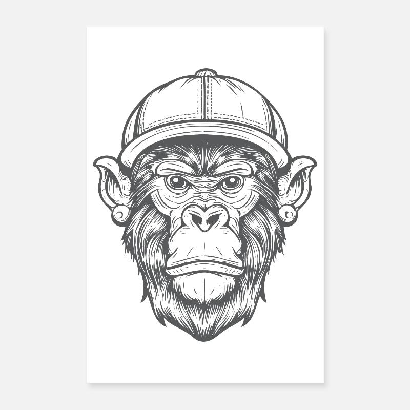 Singe Funky Poster 40 x 60 cm