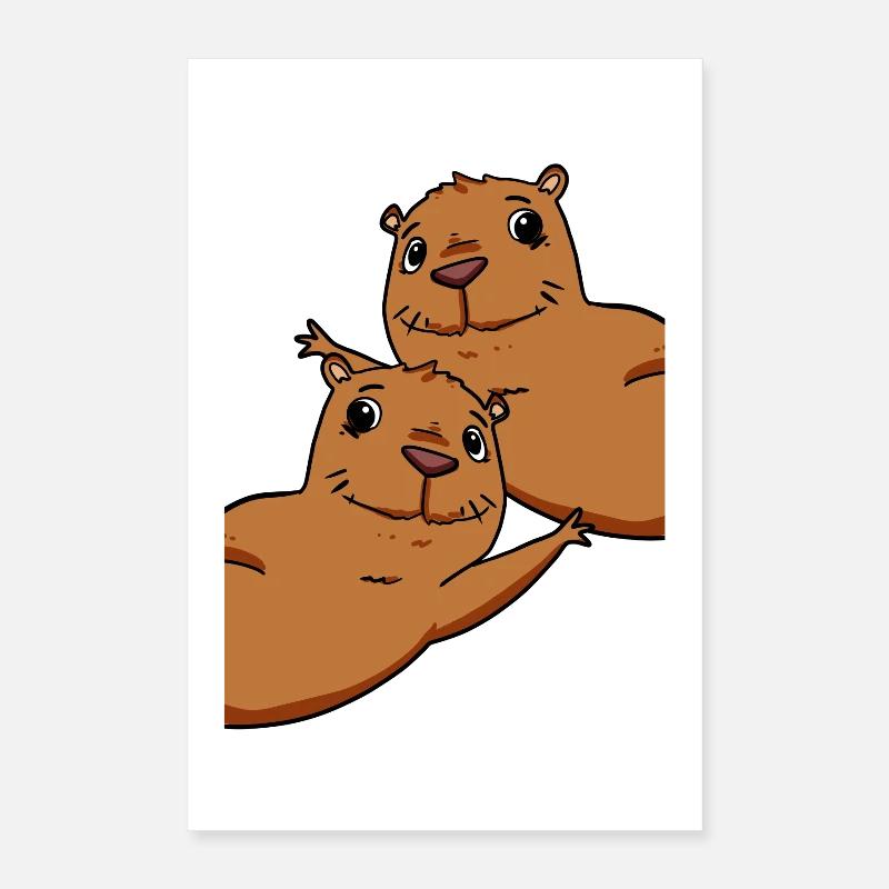 Capybara Wasserschwein Poster 40x60 cm