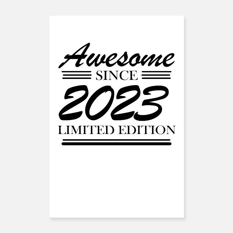 2023 - Vintage 2023 Poster 16" x 24" (40x60 cm)