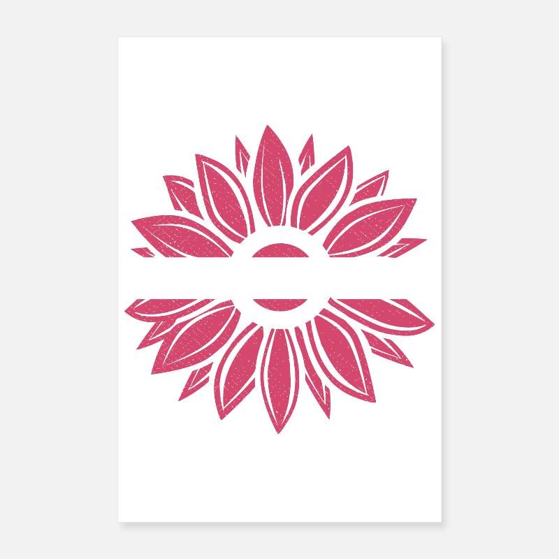 Sensibilisation au myélome multiple Bourgogne Sunflowe Poster 40 x 60 cm