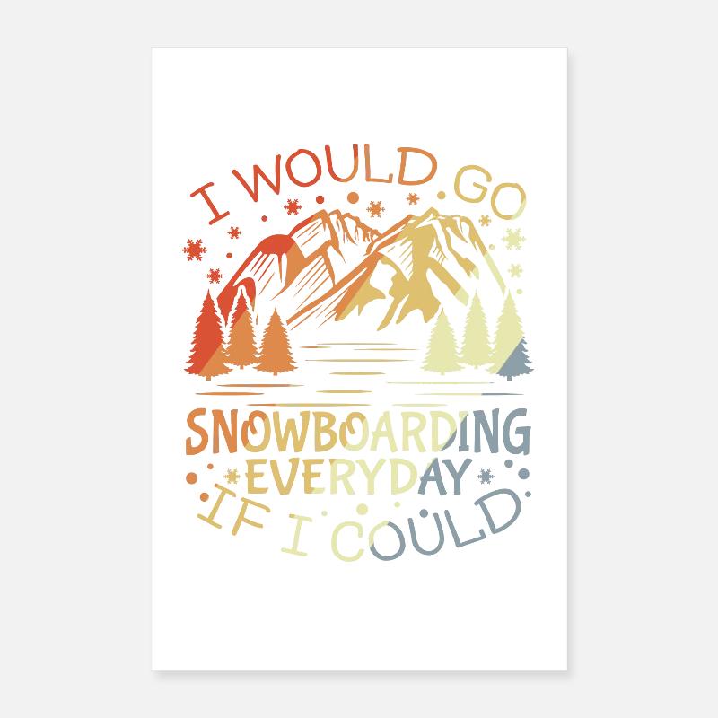 Snowboarder Motivation Poster 16" x 24" (40x60 cm)