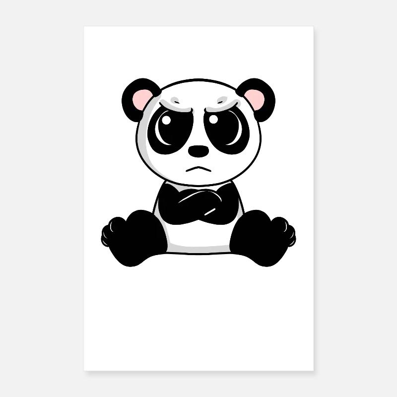 Panda en colère Poster 40 x 60 cm