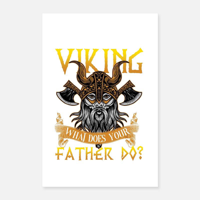 Wikinger Vater Poster 40x60 cm