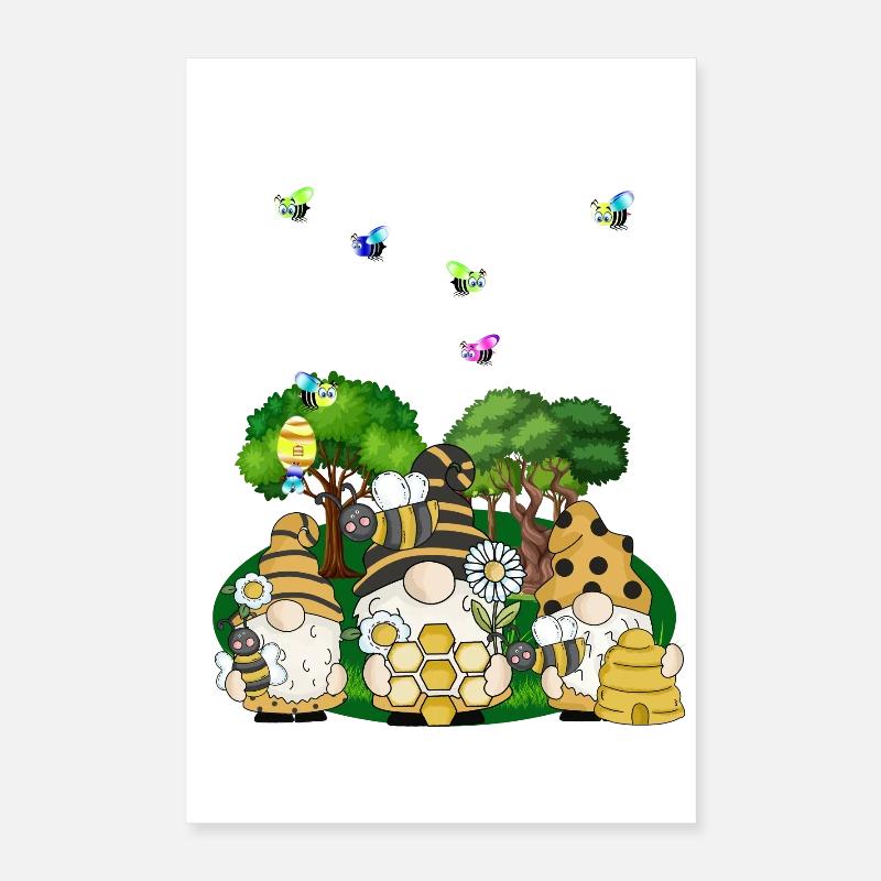 Bienenkolonie-Wabengarten Poster 40x60 cm