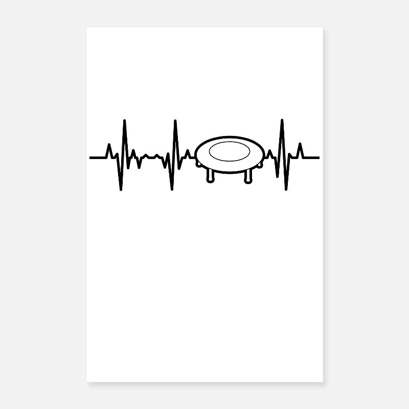 Trampoline Palpitations cardiaques Poster 40 x 60 cm
