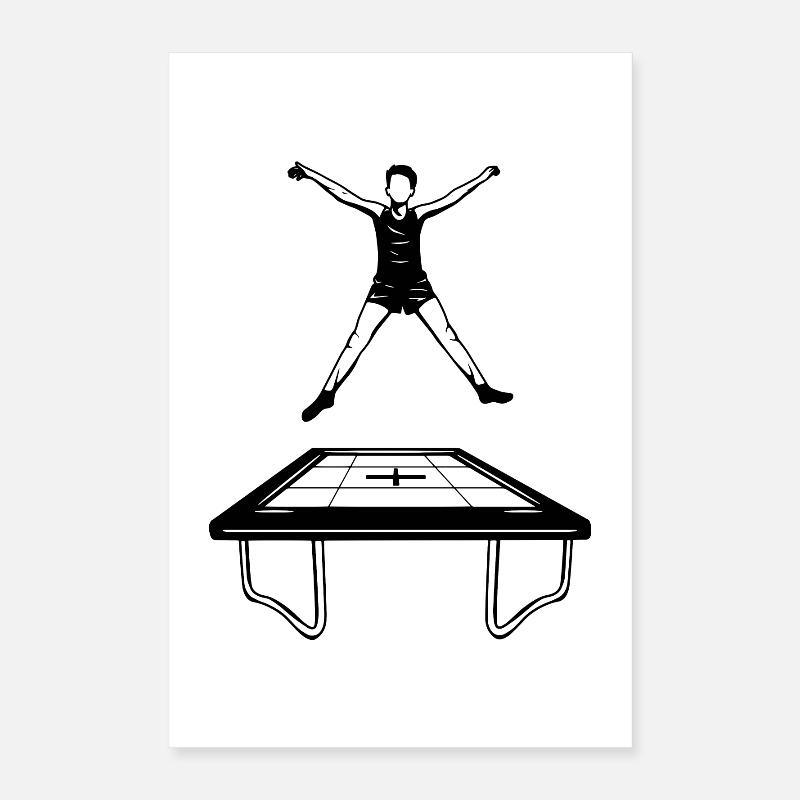 Trampolin Junge Poster 40x60 cm