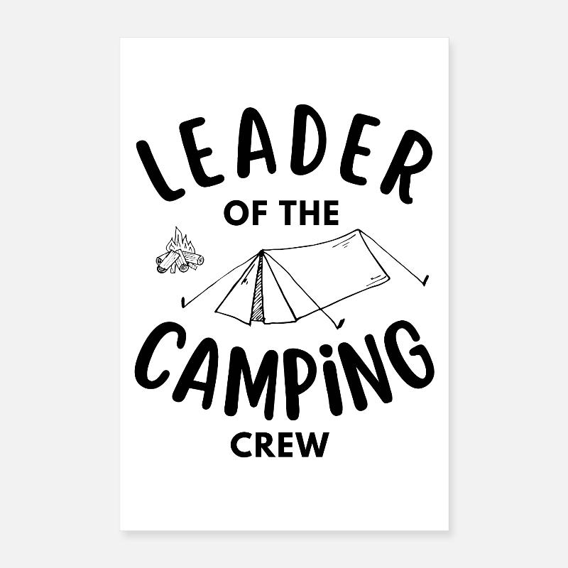 Chef de l’équipe de camping drôle Poster 40 x 60 cm
