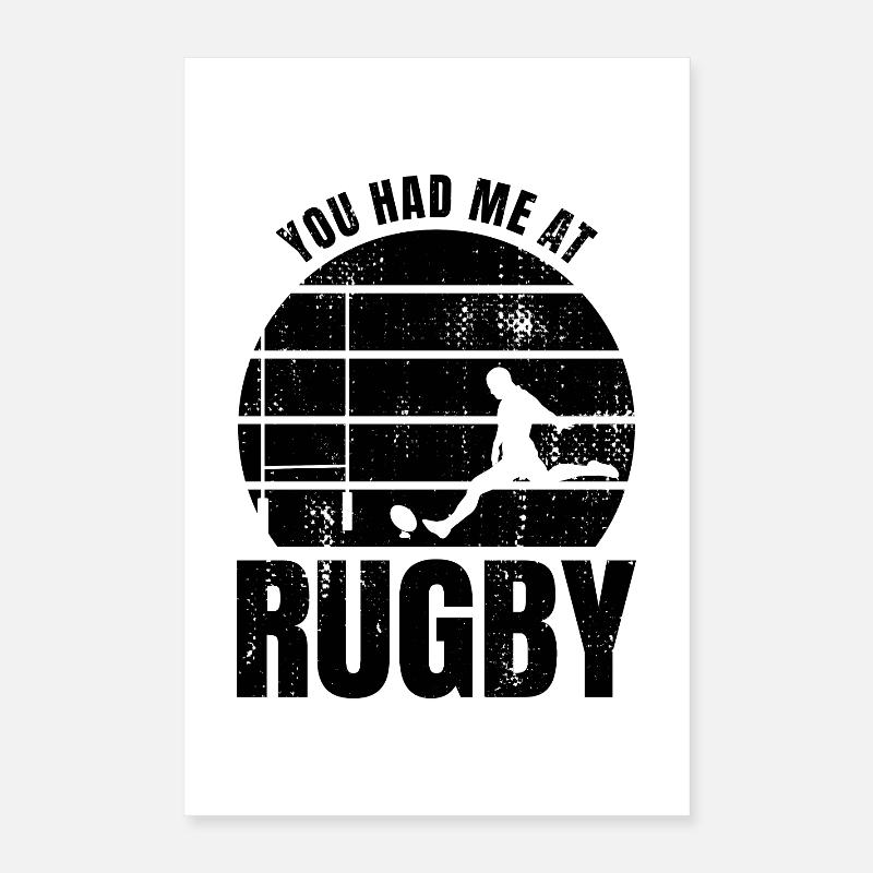 Rugbyspieler Spruch Poster 40x60 cm