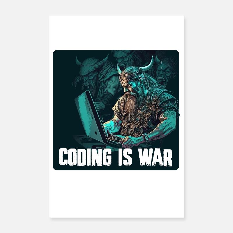Programmier Wikinger Poster 40x60 cm