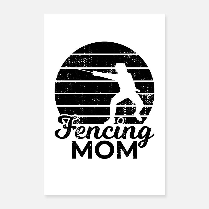 Fechten Mama Poster 40x60 cm