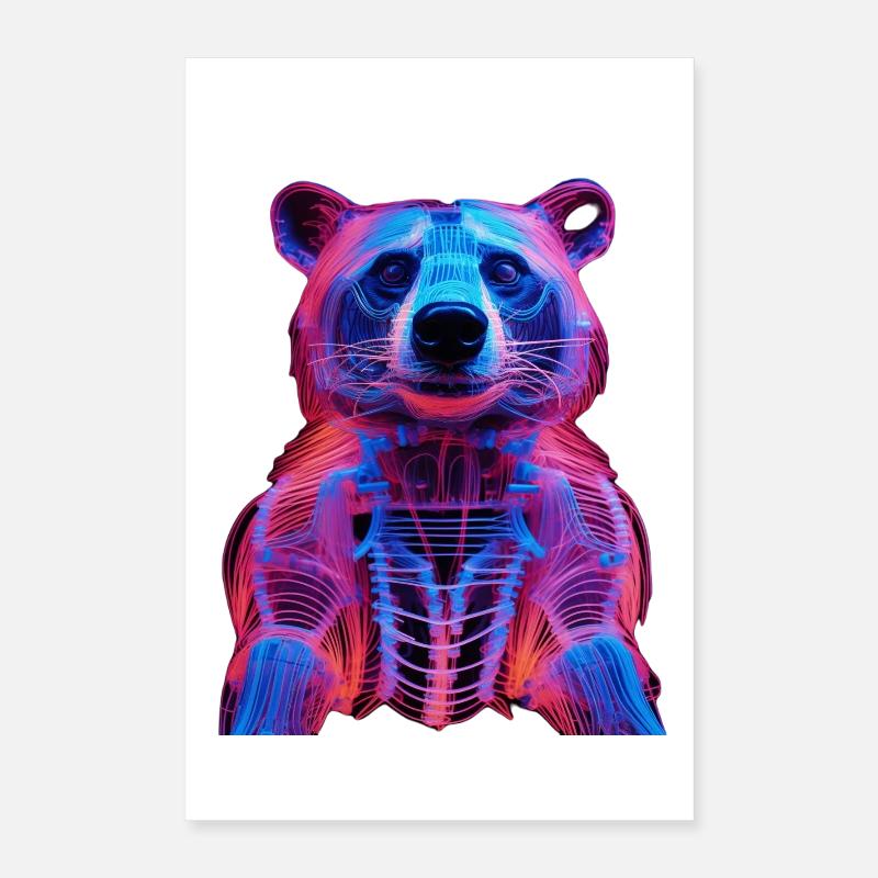 Neon-Hirschkäfer Design Poster 40x60 cm