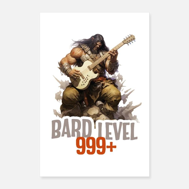 Barde Niveau 999 – Conception de RPG Metal Ork Poster 40 x 60 cm