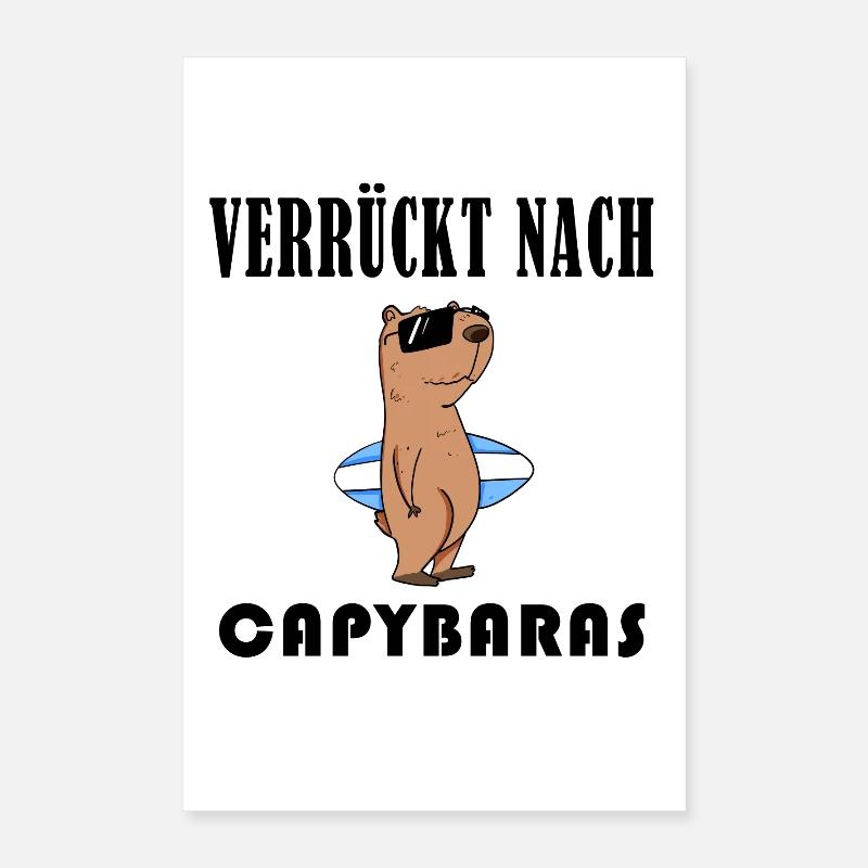 Capybara Wasserschwein Capybaras Poster 40x60 cm