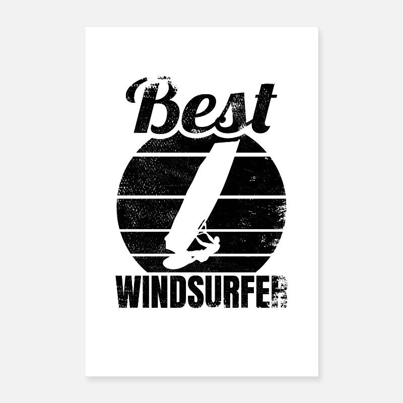Funny windsurfer Poster 16" x 24" (40x60 cm)