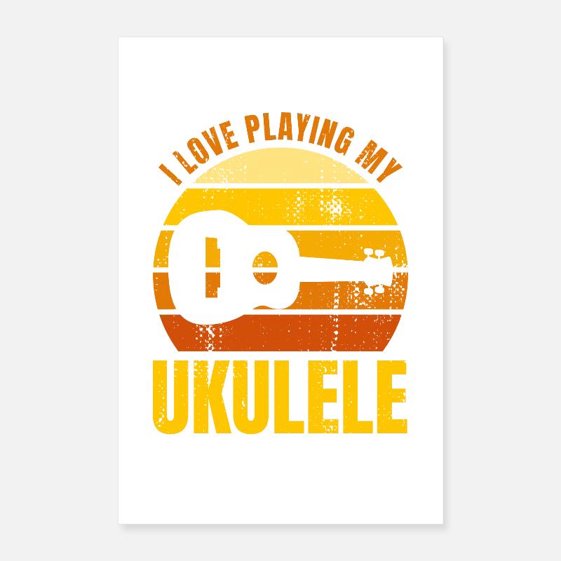 Dicton de motivation pour ukulélé Poster 40 x 60 cm