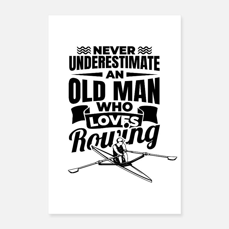 Ruderer Opa Poster 40x60 cm