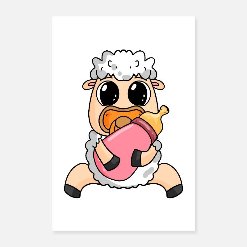 Bébés moutons Poster 40 x 60 cm