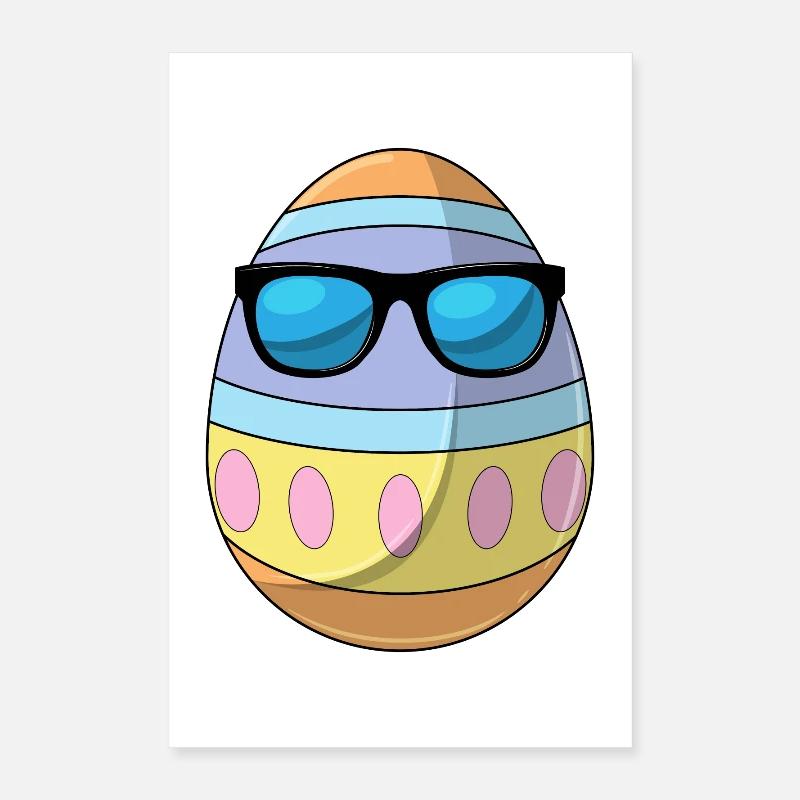 Easter Egg Easter Sunglasses Poster 16" x 24" (40x60 cm)