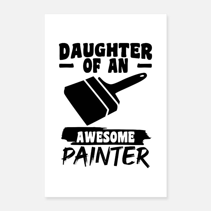 Maler Mädchen Poster 40x60 cm