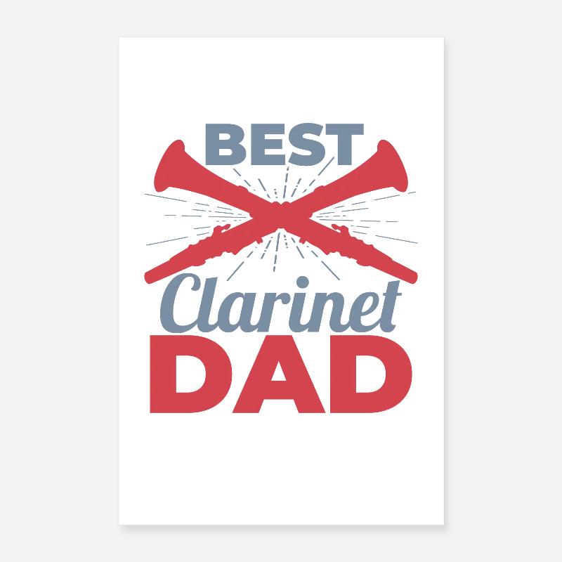Clarinets Dad Poster 16" x 24" (40x60 cm)