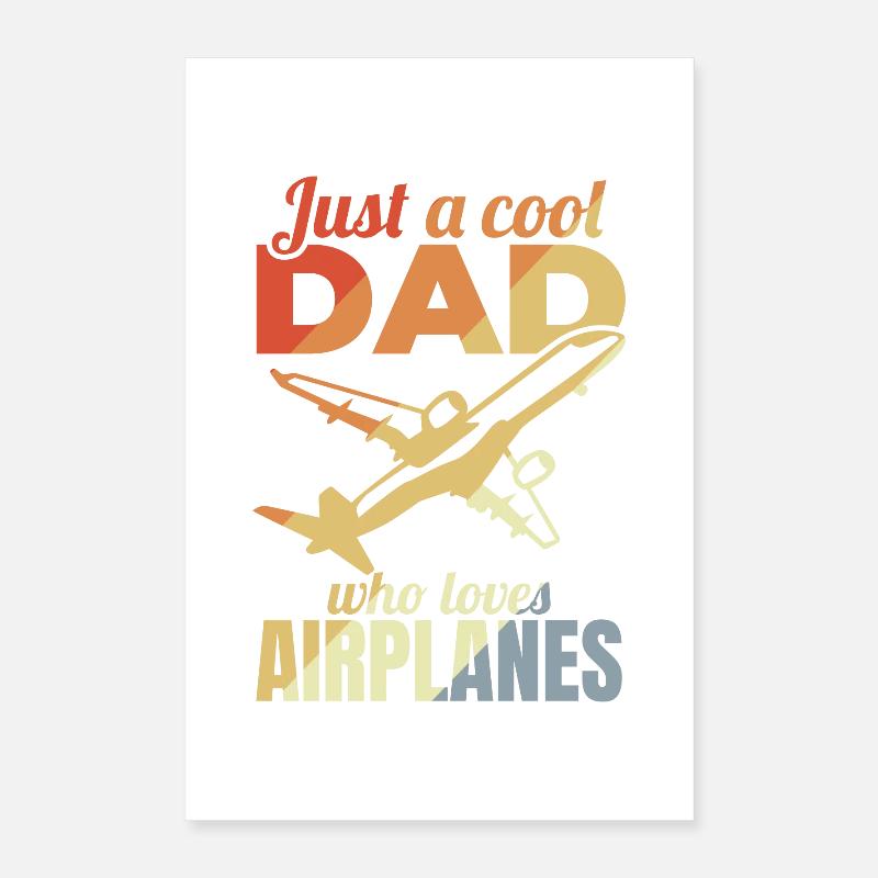 Flugzeug Vater Poster 40x60 cm