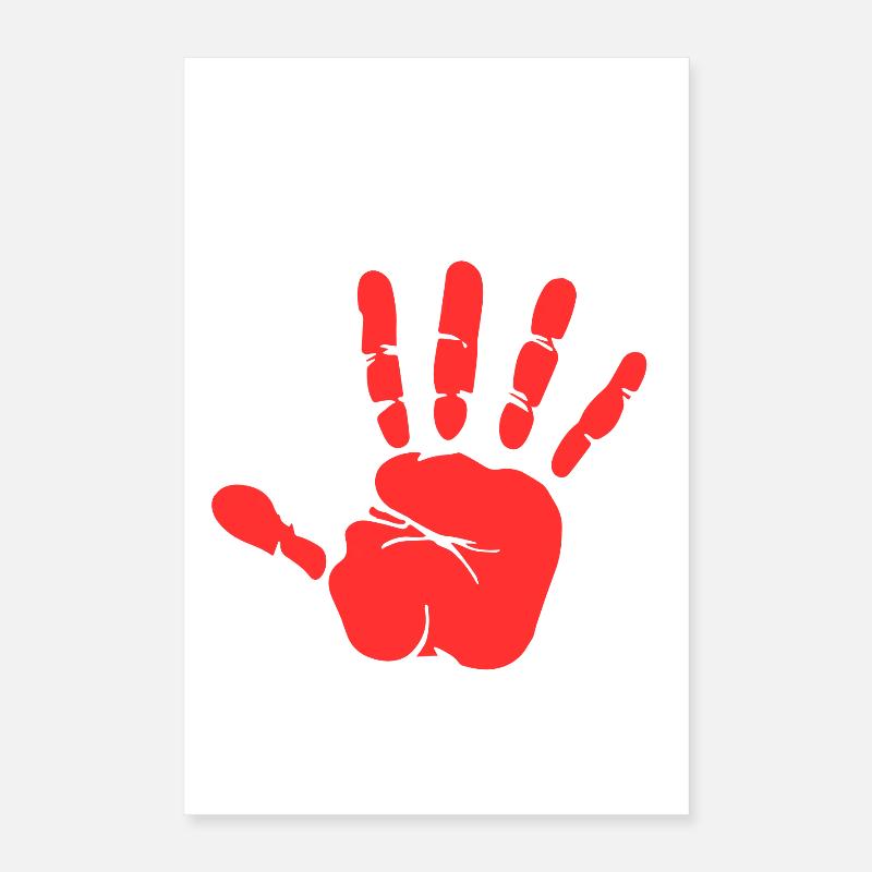Stop Parle à ma main- Design de main drôle Poster 40 x 60 cm