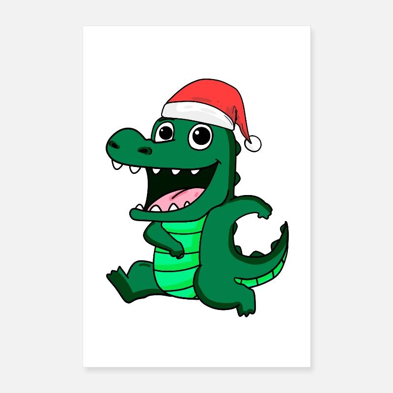 Crocodile Noël Poster 40 x 60 cm