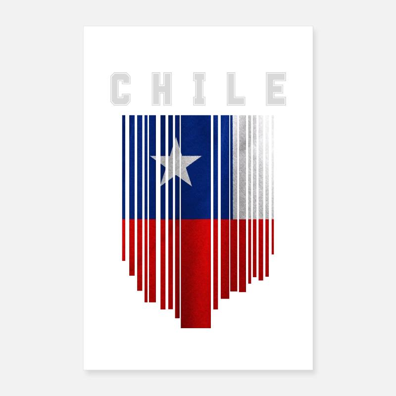 Drapeau du Chili, fierté chilienne Poster 40 x 60 cm