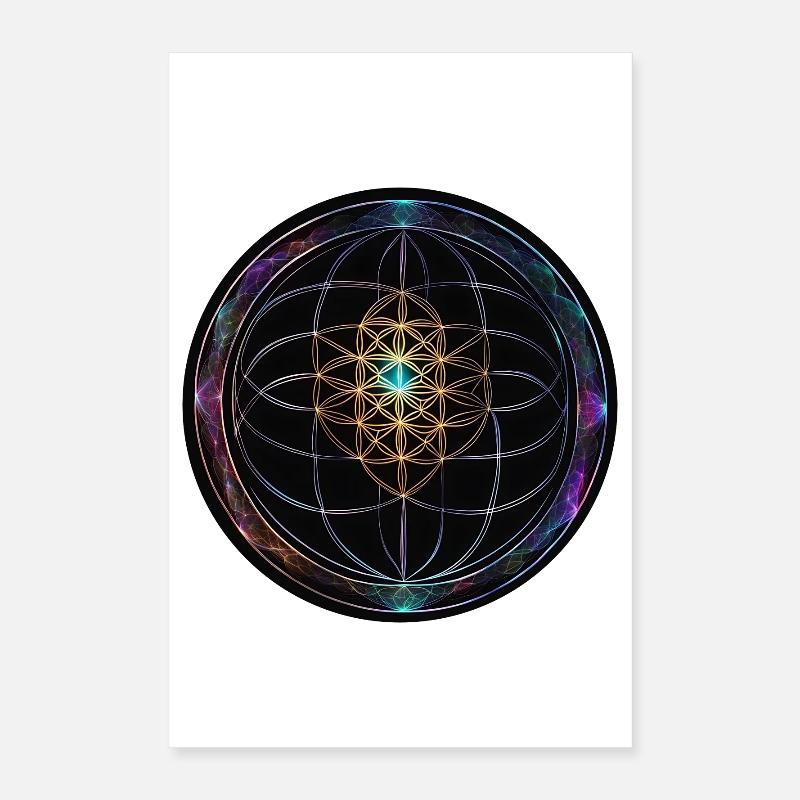 Disques Metatron Mandala Glow Poster 40 x 60 cm