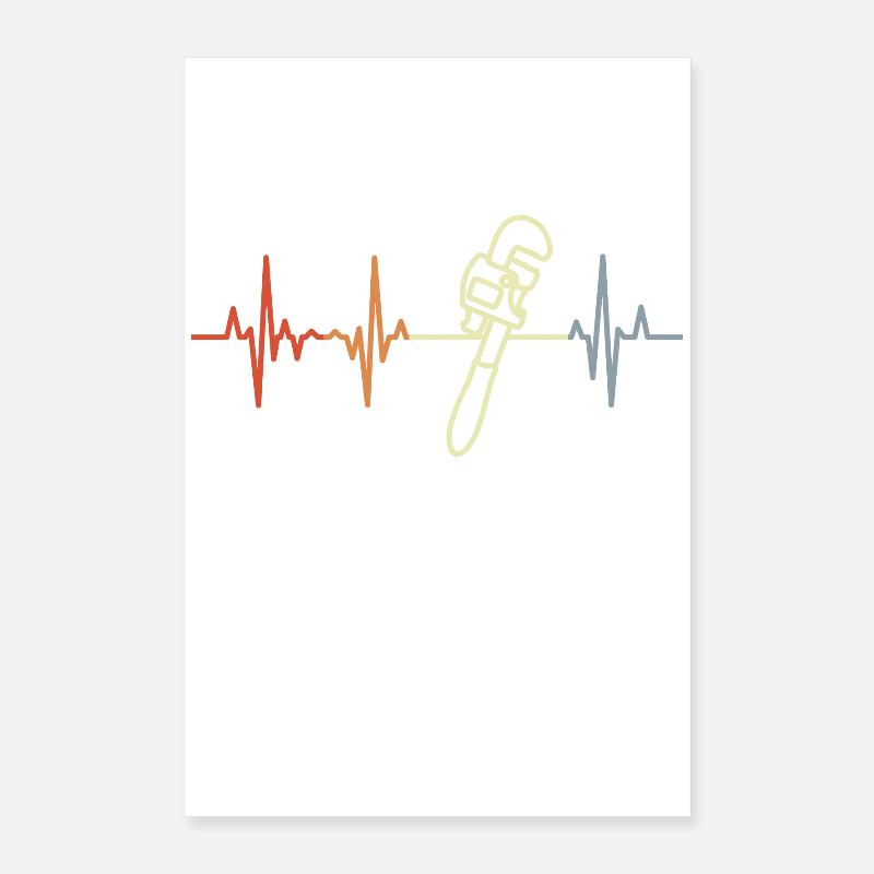 Clé à pipe Palpitations cardiaques Poster 40 x 60 cm
