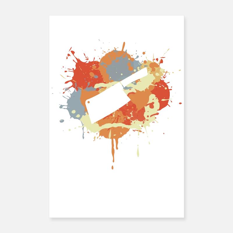 Dessin de couperet Poster 40 x 60 cm