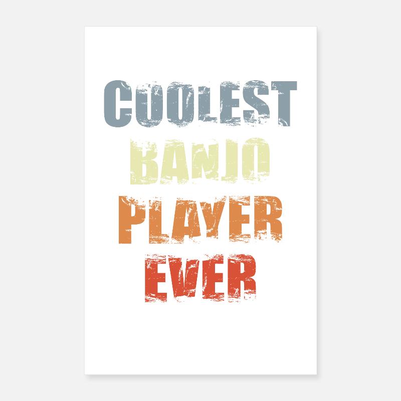 Funny banjo player Poster 16" x 24" (40x60 cm)