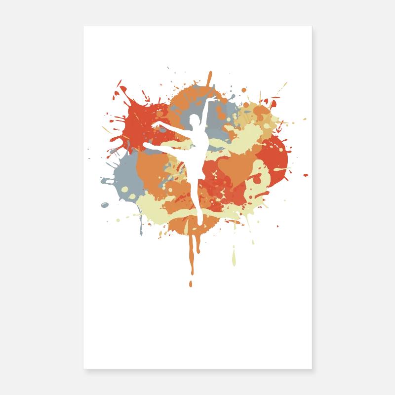 Dessin de danseuse de ballet Poster 40 x 60 cm