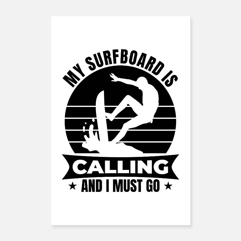 Dicton de surfeur Poster 40 x 60 cm